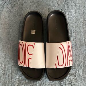 Jordan White and Red Nola Slide Sandals, women’s Size 9